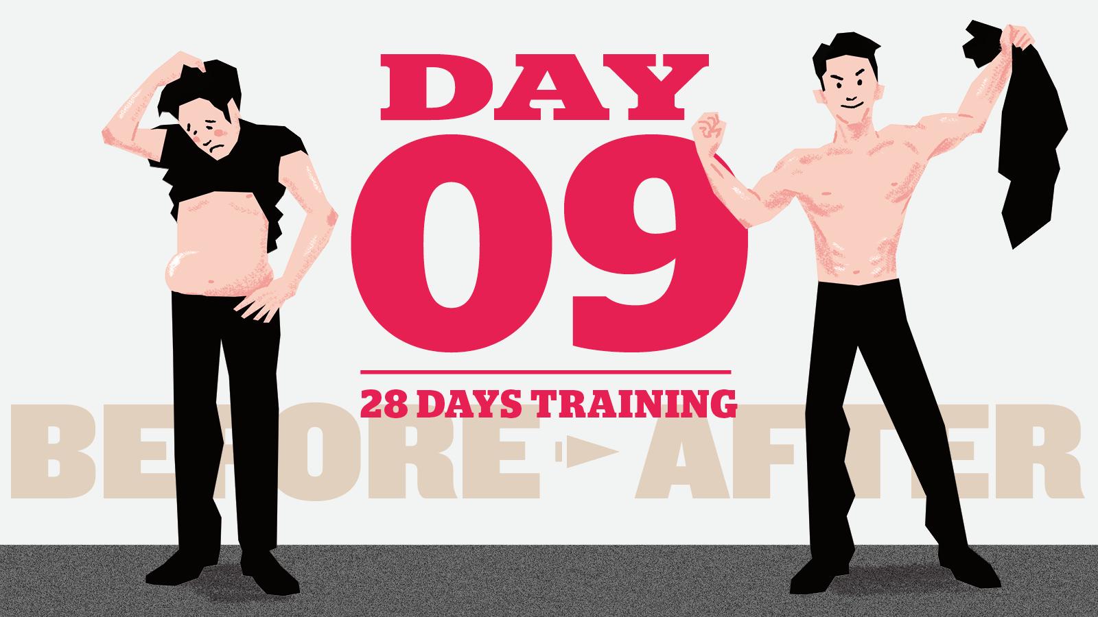 【4週間で「脱げるカラダ」】脱げるカラダは肩幅の広さも大きな決め手。9日目