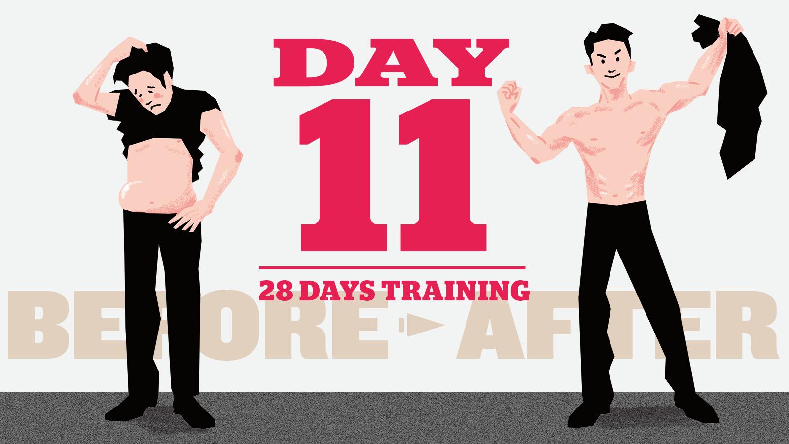 【4週間で「脱げるカラダ」】逞しいキレのある胸と腕のフォルムをつくるための11日目