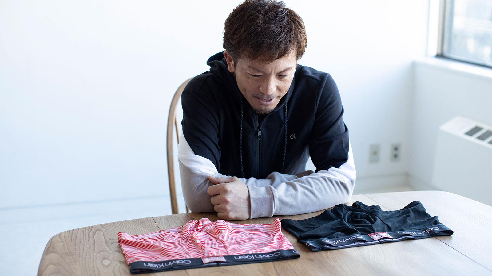 熱男・松田宣浩が吟味して選んだ、バレンタイン柄のアンダーウェア