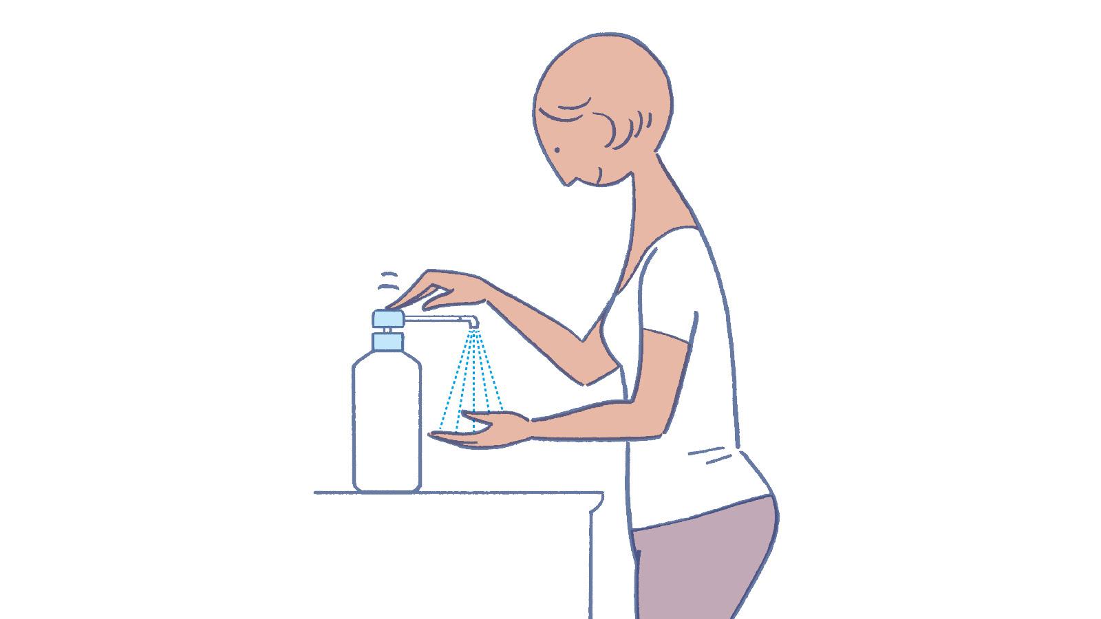 図解、正しいアルコール消毒方法。菌を徹底的に除去するアルコール消毒術