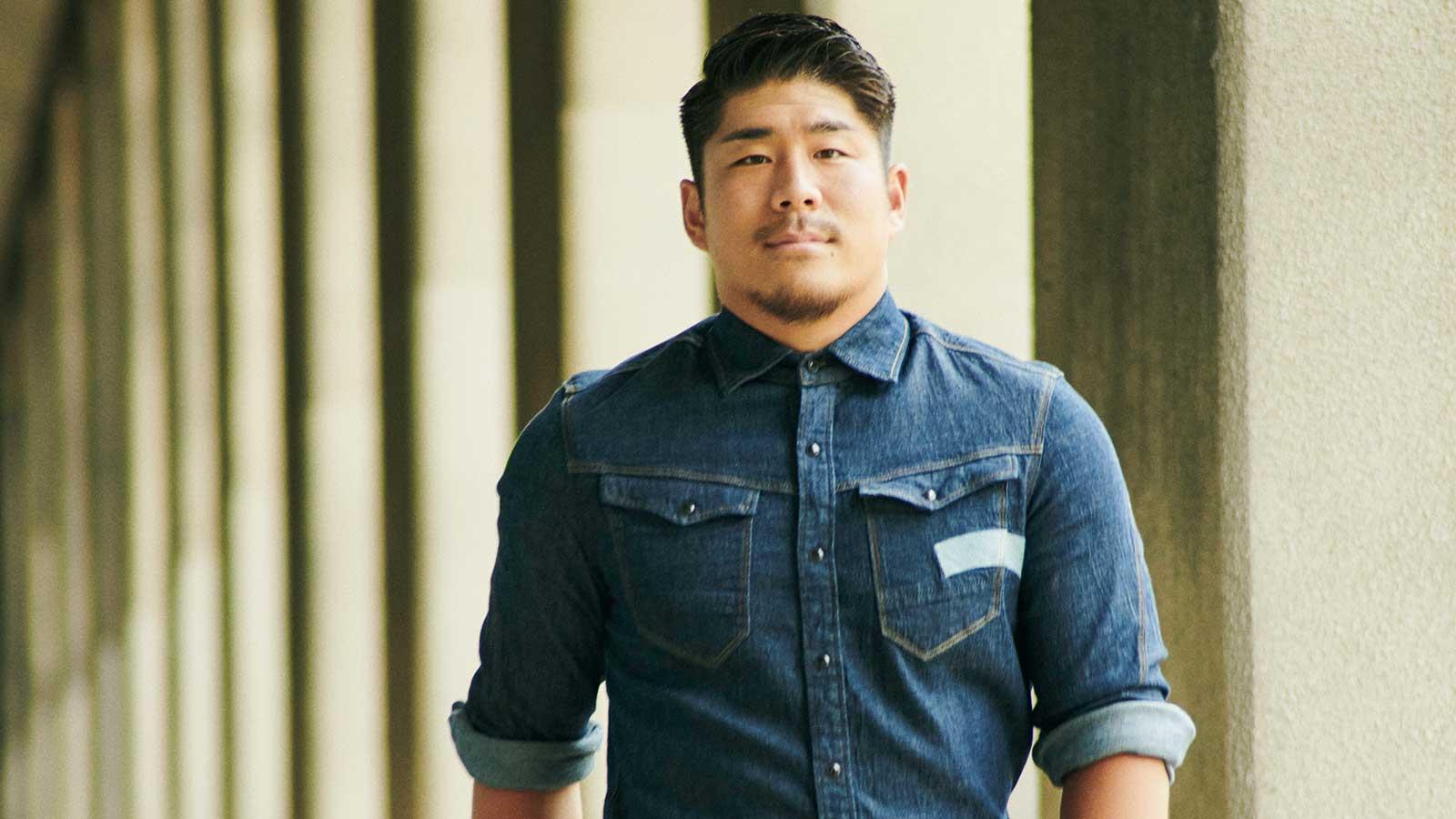 〈G-STAR RAW（ジースターロゥ）〉はラガーマンの正装だ！ 松田力也が着こなす、最新デニムスタイル