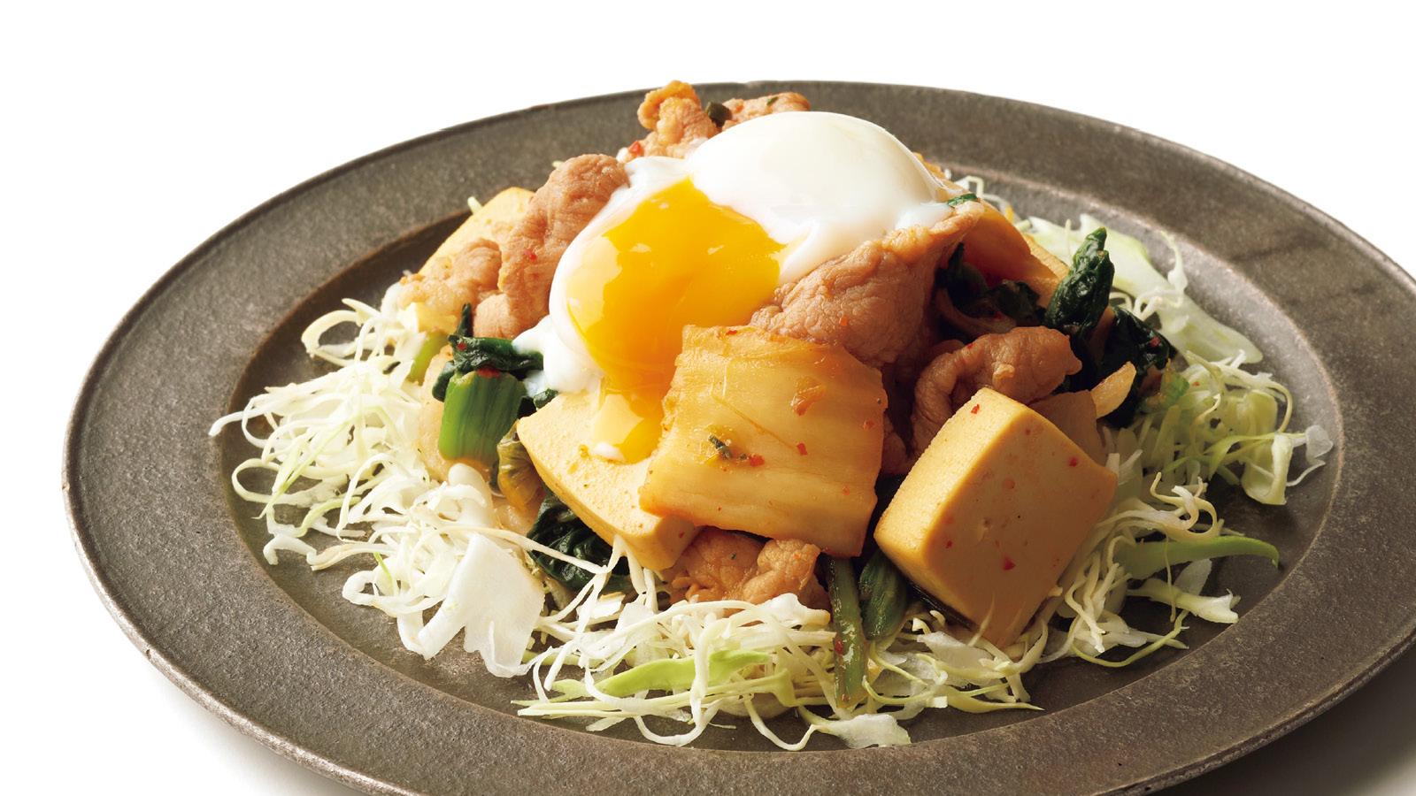 人気上昇中の豆腐バーでタンパク質量を底上げ。豆腐バーの豚キム炒め