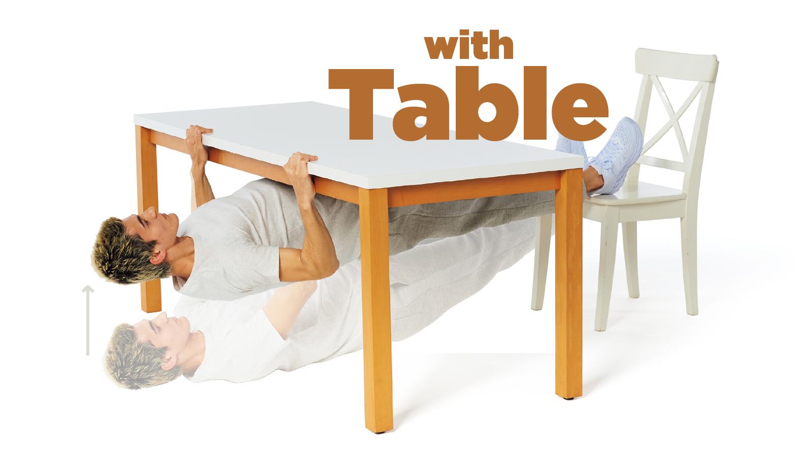 テーブルで鍛える4種目！ 自宅でガッツリ背中トレ