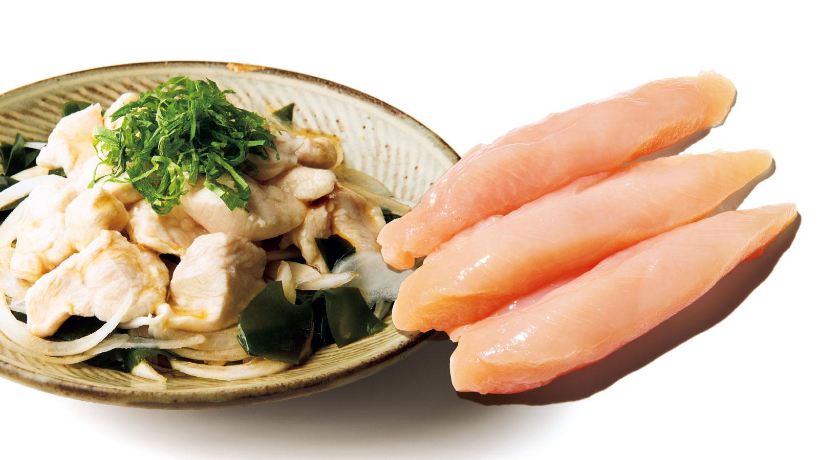 血圧改善に近づく鶏ささみレシピ・サラダ玉ネギ和風サラダ