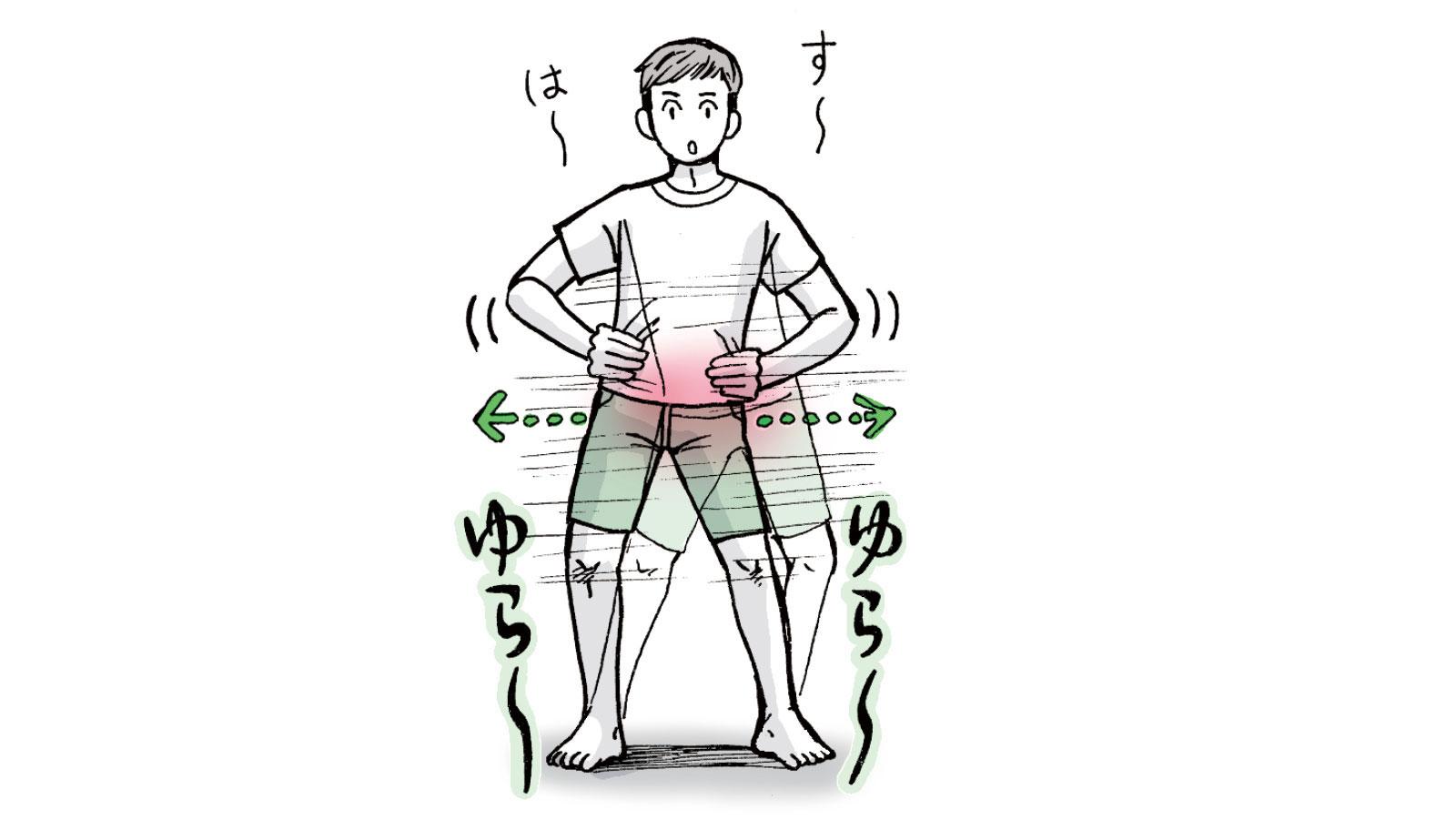 エレベーターで一人なら。ゆらゆら動作で「骨盤周辺ほぐし」