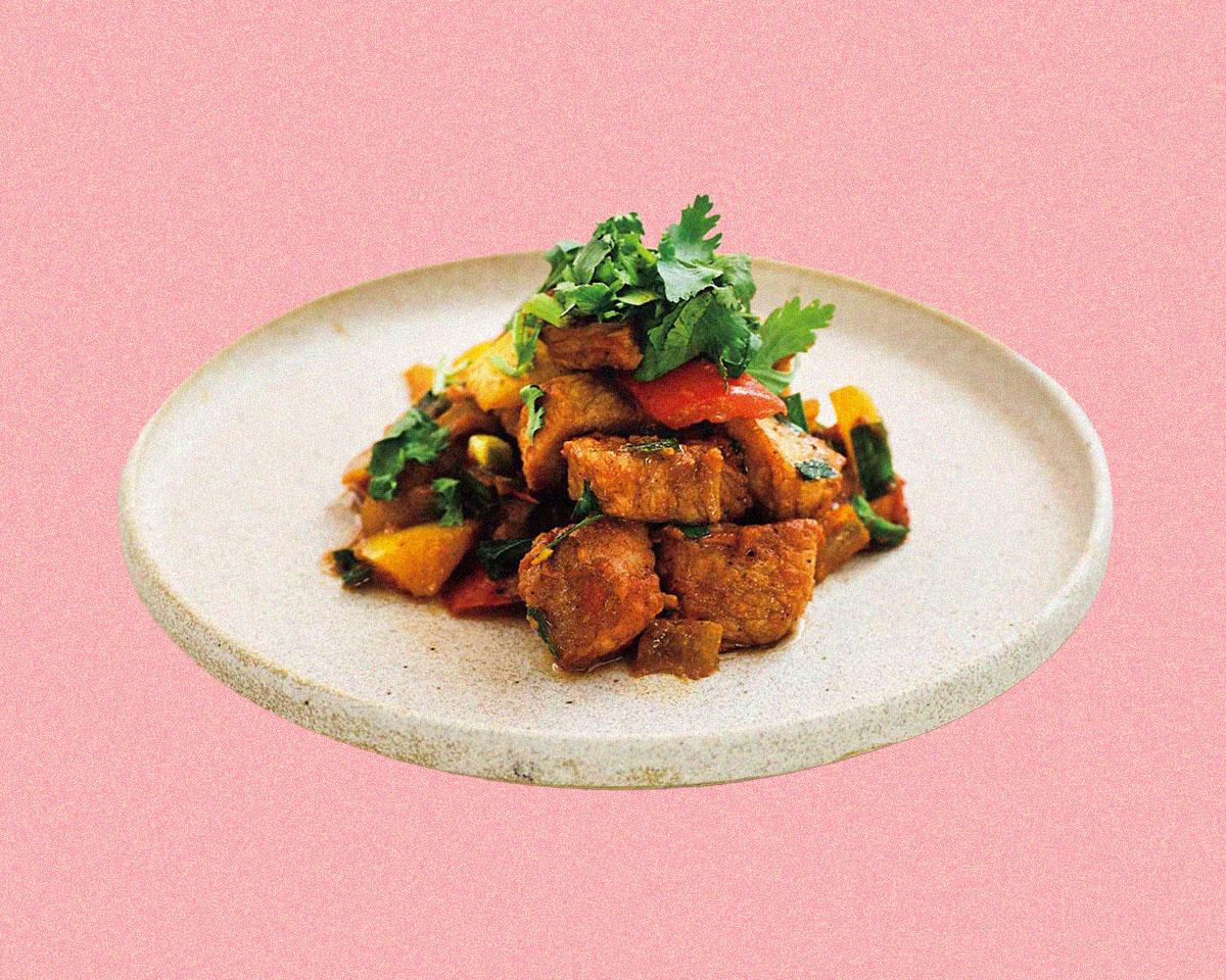 鍛えるシェフの筋肉レシピ：ポークとニラのカラヒ