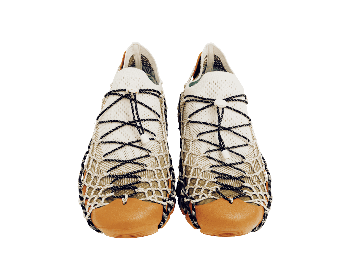 紐で構築する、未来志向な〈KEEN〉のシューズ。