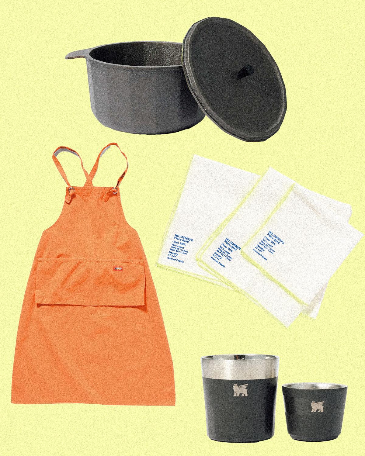 厚手のエプロン、ちょうどいい鍋。健康はキッチンから。